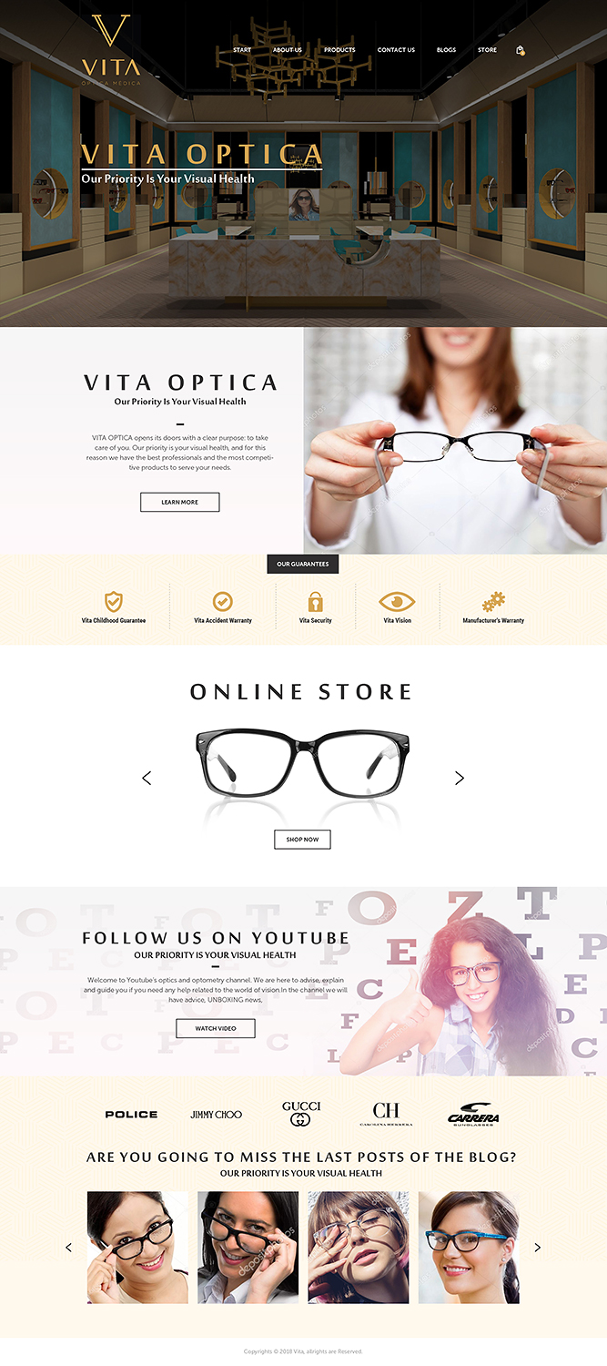 Web Design by PiXthemes for VITA - optical  | Design #19061839