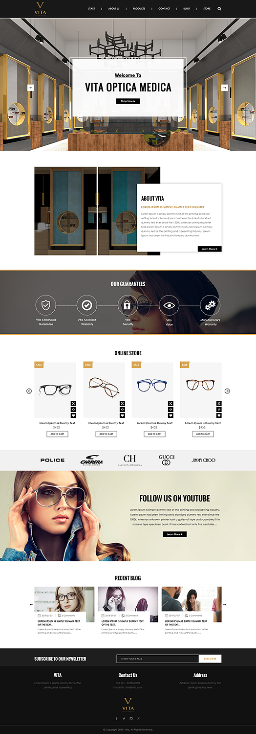 Web Design by PiXthemes for VITA - optical  | Design #19061869