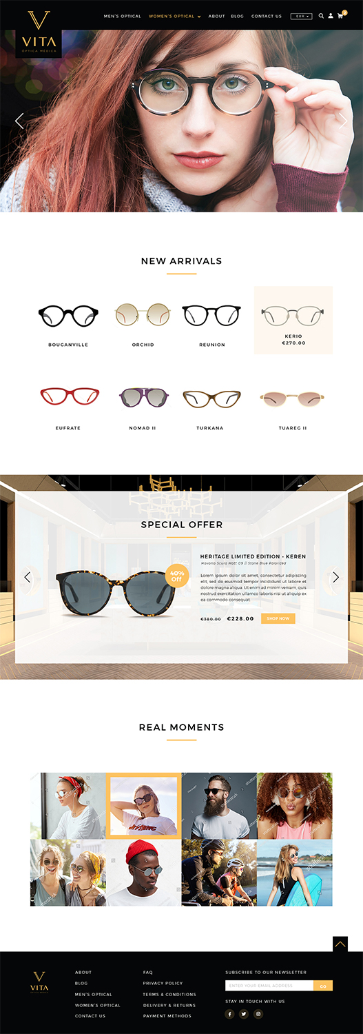 Web Design by rrhhaaiinnee for VITA - optical  | Design #19024317