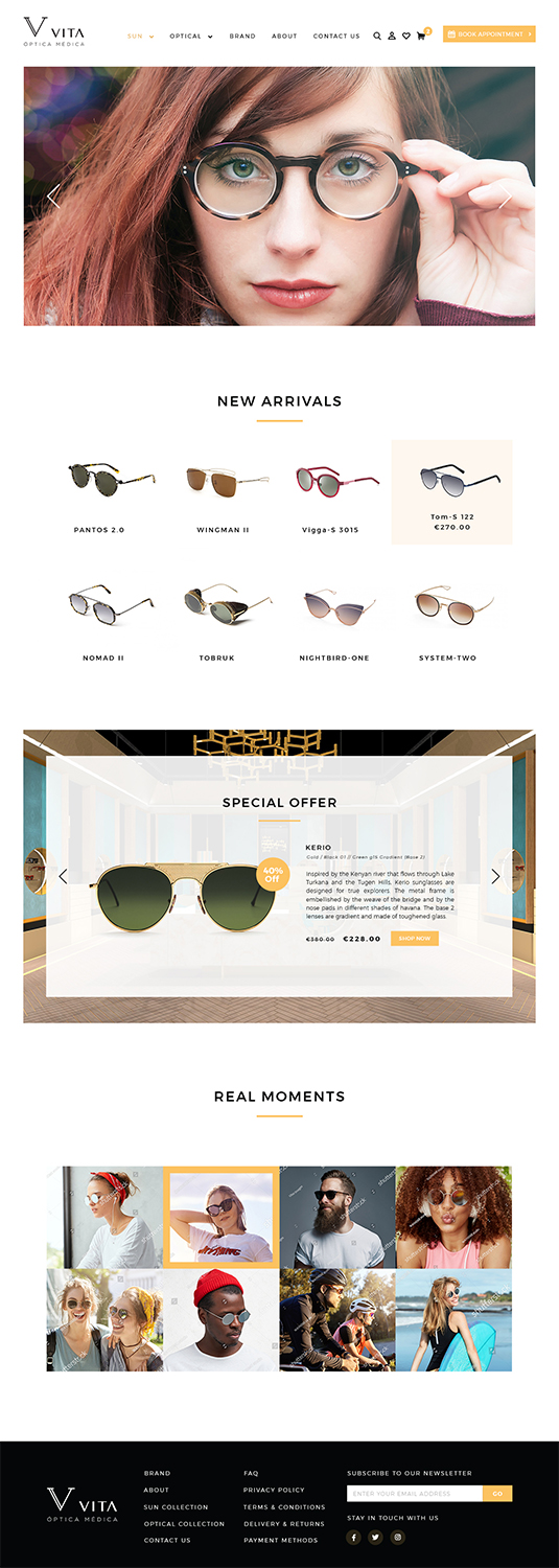 Web Design by rrhhaaiinnee for VITA - optical  | Design #19062547