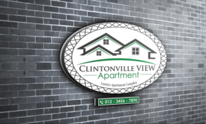 oval sign insert for new apartment complex | Diseño de Señalética por SAI DESIGNS