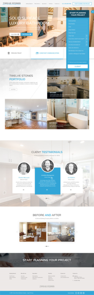 Web Design by AVROM for Twelve Stones Building Company | Design: #18976593