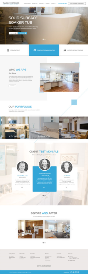 Web Design by AVROM for Twelve Stones Building Company | Design: #18976685