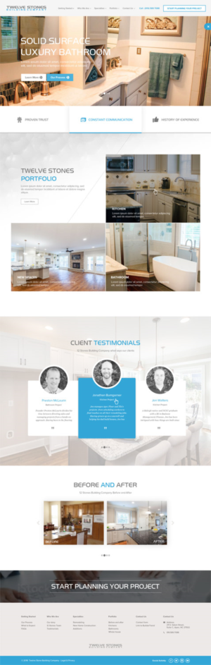 Web Design by AVROM for Twelve Stones Building Company | Design: #18976706