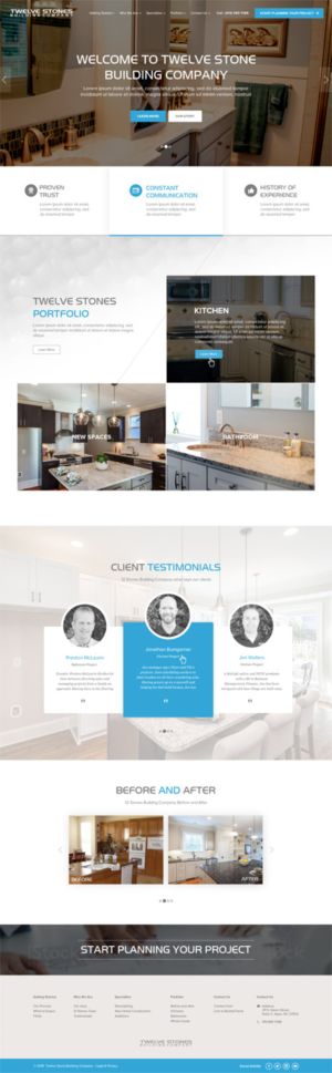 Web Design by momentousweb for Twelve Stones Building Company | Design #18979873