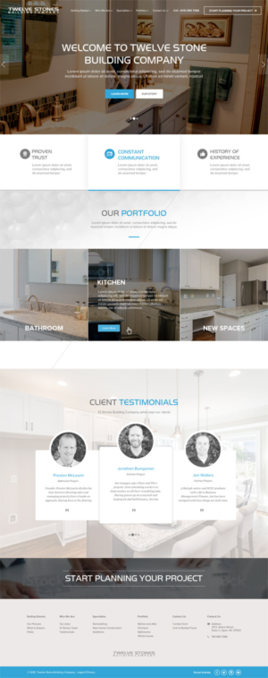 Web Design by AVROM for Twelve Stones Building Company | Design: #18980317