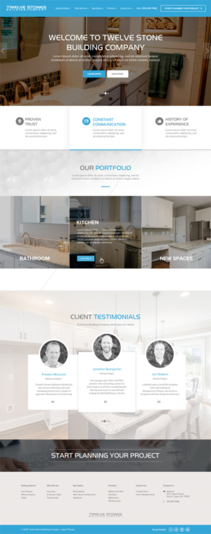 Web Design by AVROM for Twelve Stones Building Company | Design: #18980339
