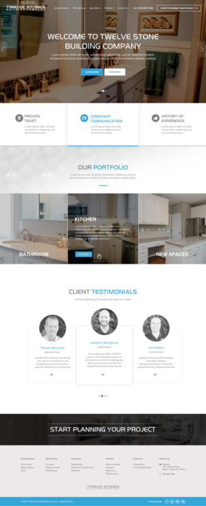 Web Design by AVROM for Twelve Stones Building Company | Design: #19009961