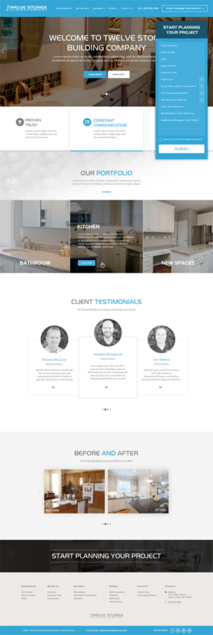 Web Design by AVROM for Twelve Stones Building Company | Design: #19024659