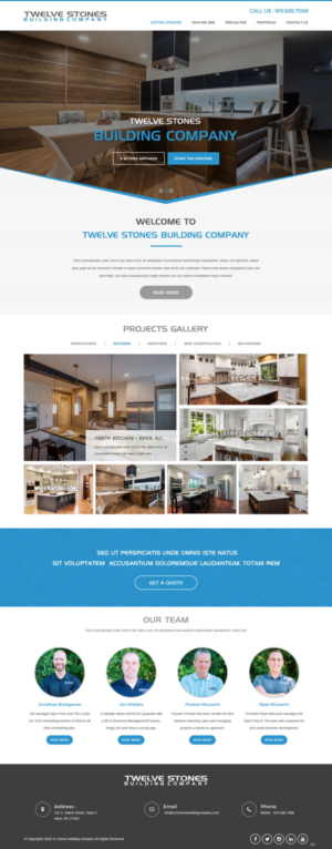 Web Design by pb for Twelve Stones Building Company | Design: #18953715