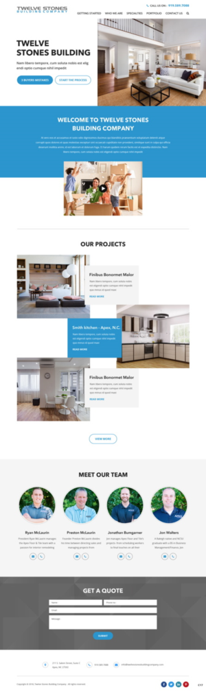 Web Design by pb for Twelve Stones Building Company | Design: #18953717