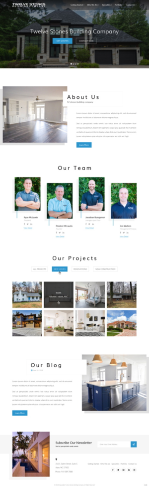Web Design by pb for Twelve Stones Building Company | Design: #18953719
