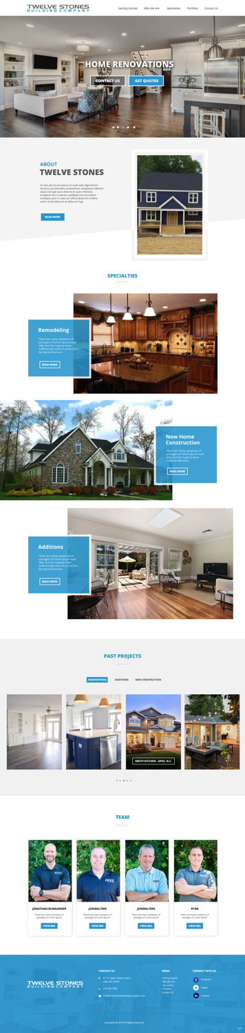 Web Design by pb for Twelve Stones Building Company | Design #18953730