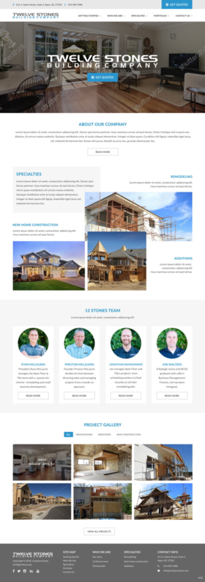 Web Design by pb for Twelve Stones Building Company | Design: #18960820
