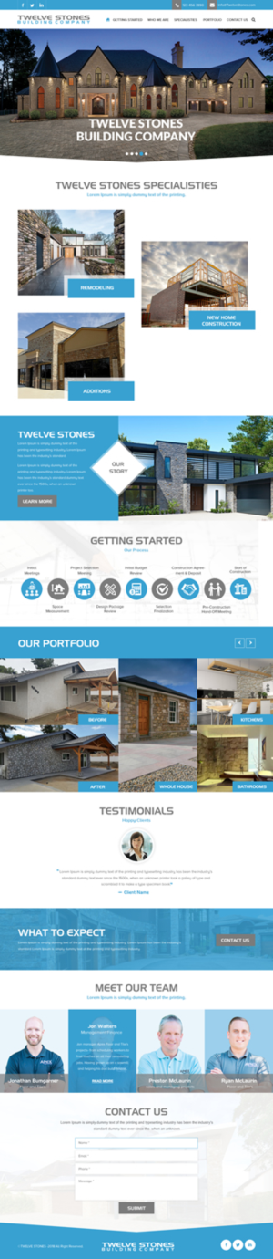 Web Design by rightway for Twelve Stones Building Company | Design: #18953882