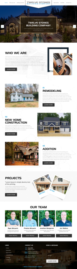 Web Design by rightway for Twelve Stones Building Company | Design: #18953883