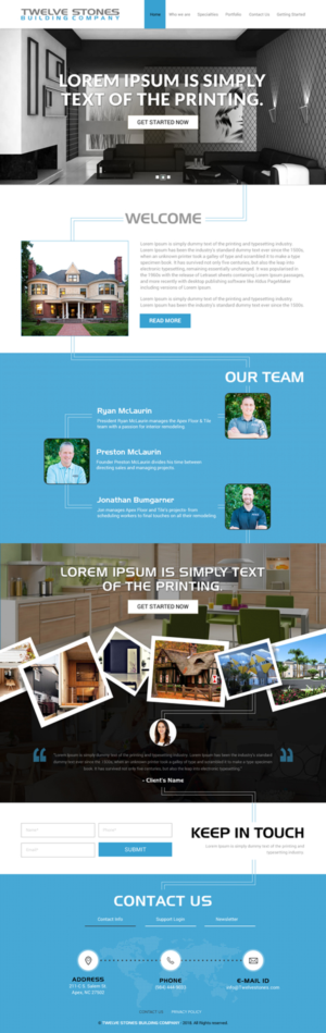 Web Design by rightway for Twelve Stones Building Company | Design: #18953884