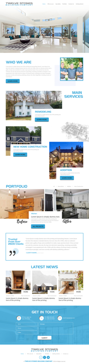 Web Design by rightway for Twelve Stones Building Company | Design: #18953885