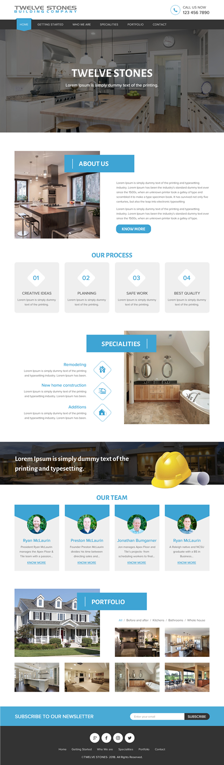 Web Design by rightway for Twelve Stones Building Company | Design #18953896