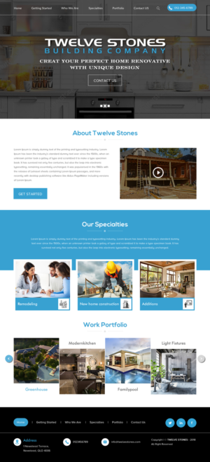 Web Design by rightway for Twelve Stones Building Company | Design: #18953897