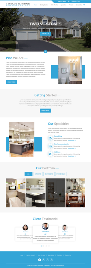 Web Design by rightway for Twelve Stones Building Company | Design: #18953908