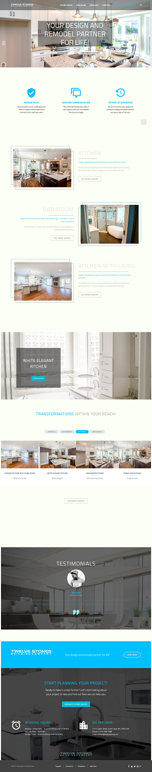 Web Design by Pammi Sarty for Twelve Stones Building Company | Design: #19005627