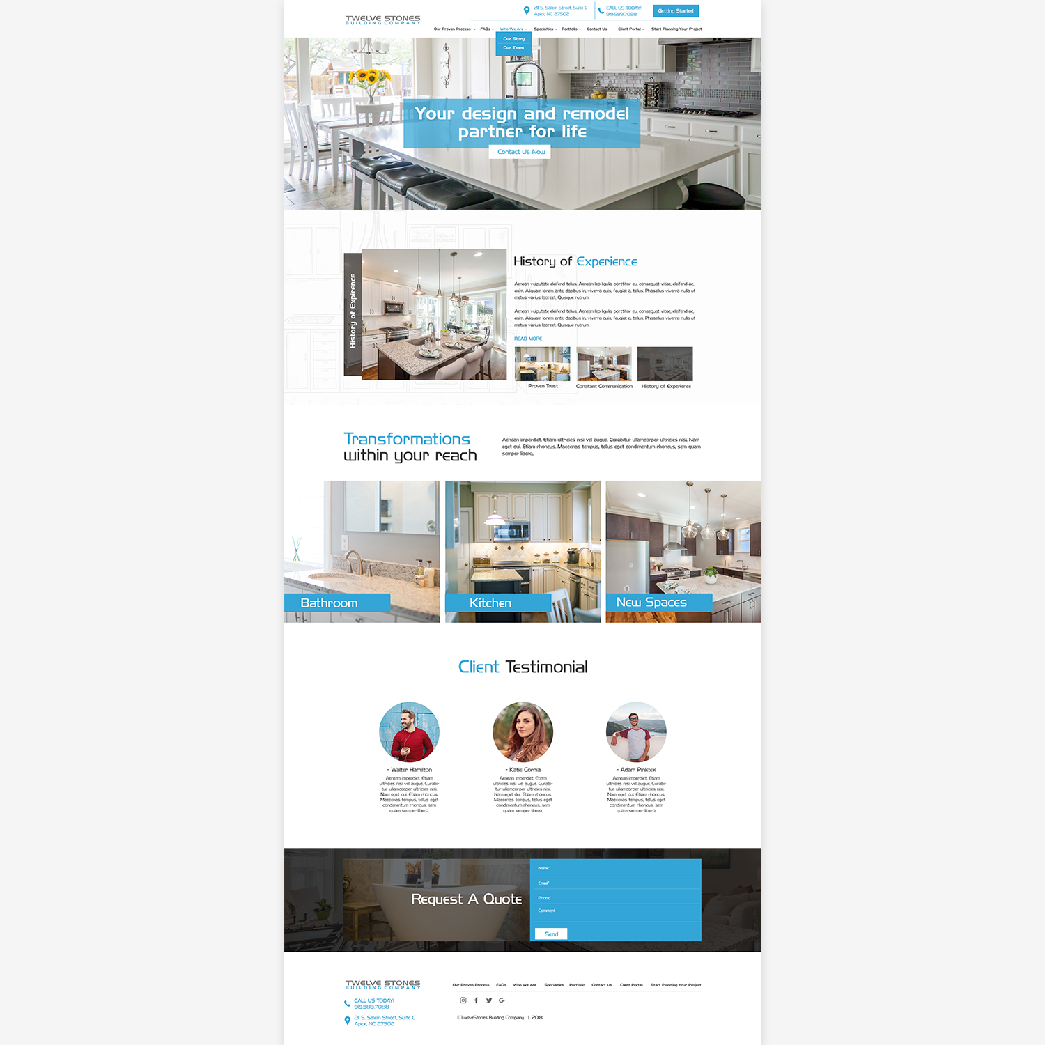 Web Design by Ananya Roy for Twelve Stones Building Company | Design: #19034707