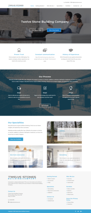 Web Design by CharaFathimalil for Twelve Stones Building Company | Design: #18956794