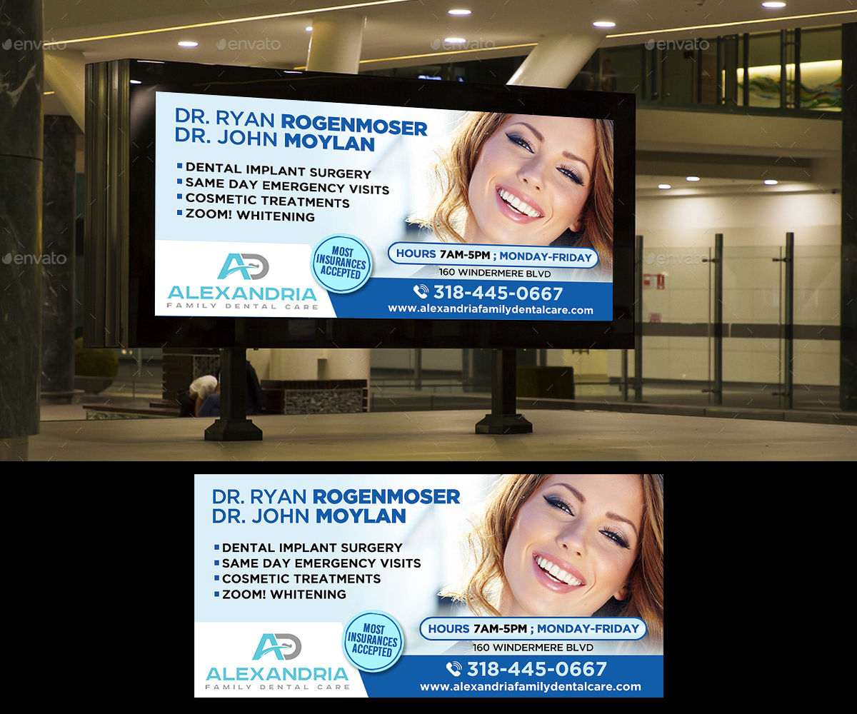 Billboard Design by Designers Hub for Alexandria Family Dental Care | Design #18948704