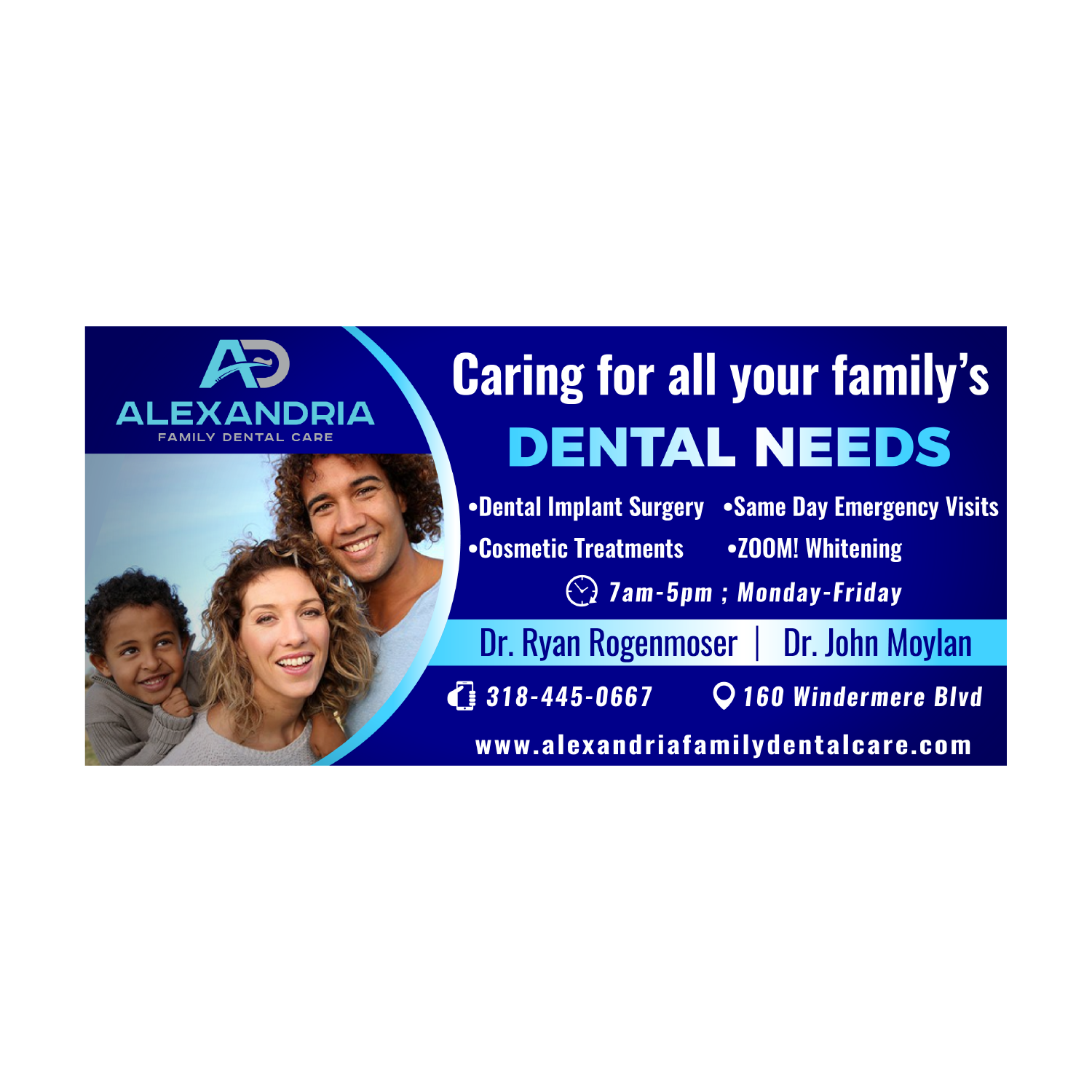 Billboard Design by designbymone1 for Alexandria Family Dental Care | Design #18951343