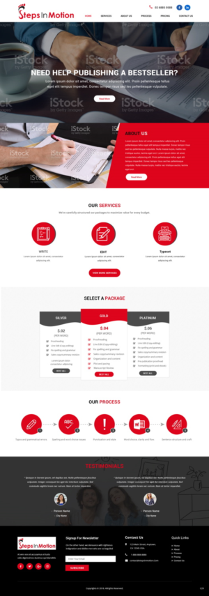 Web Design par pb pour Steps In Motion | Design : #18940170