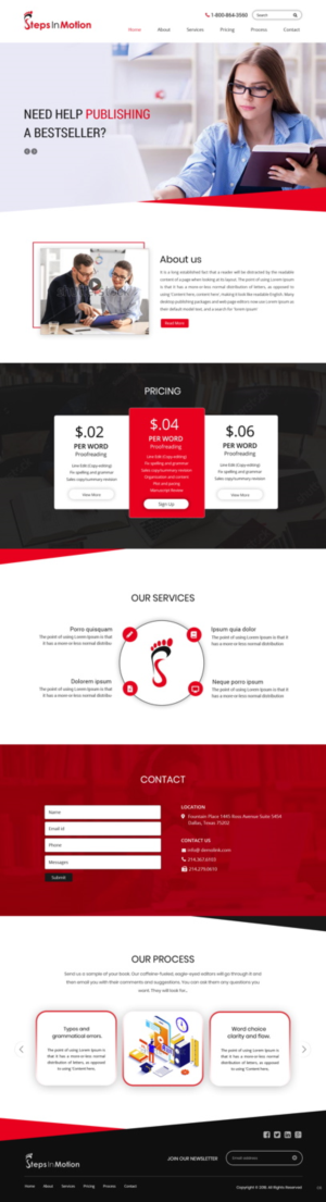 Web Design par pb pour Steps In Motion | Design : #18940193