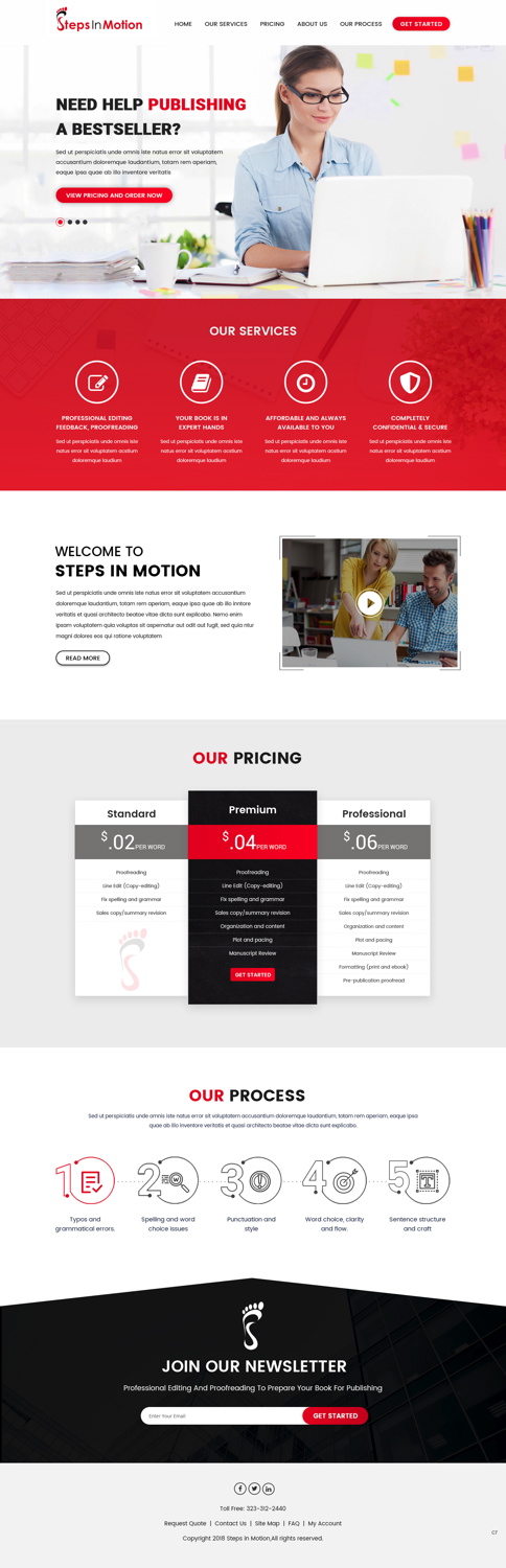 Web Design by pb for Steps In Motion | Design #18940195