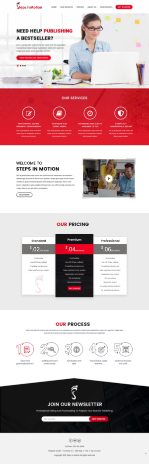 Web Design par pb pour Steps In Motion | Design : #18940195