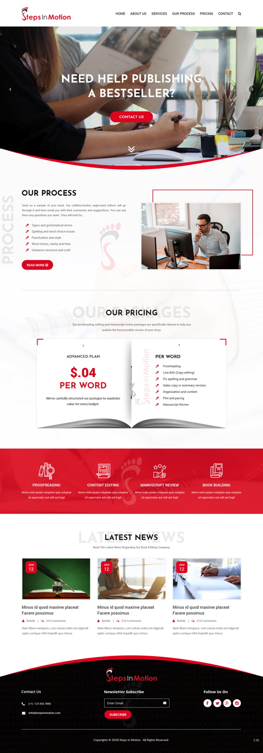 Web Design by pb for Steps In Motion | Design #18940197