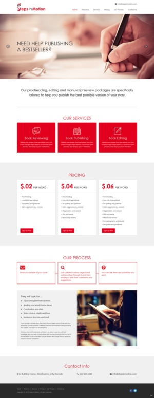 Web Design par pb pour Steps In Motion | Design : #18940202