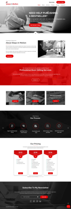 Web Design par pb pour Steps In Motion | Design : #18940203