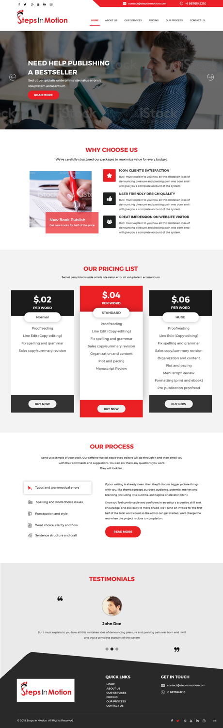 Diseño Web por pb para Steps In Motion | Diseño #18940204