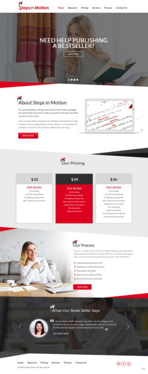 Web Design par pb pour Steps In Motion | Design : #18940207