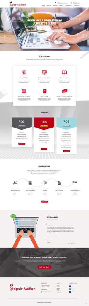 Web Design par pb pour Steps In Motion | Design : #18940208