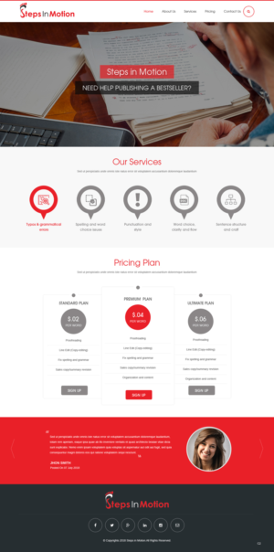 Web Design par pb pour Steps In Motion | Design : #18940266