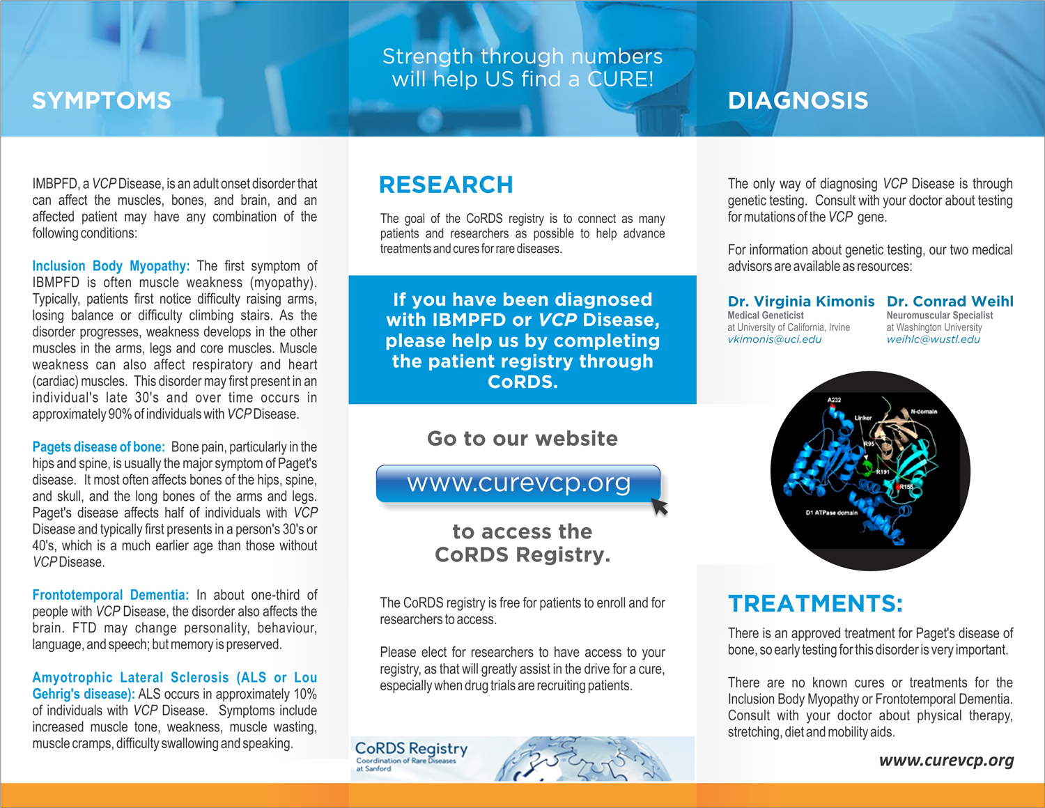 Flyer-Design von uk für Cure VCP Disease, Inc. | Design #18957048