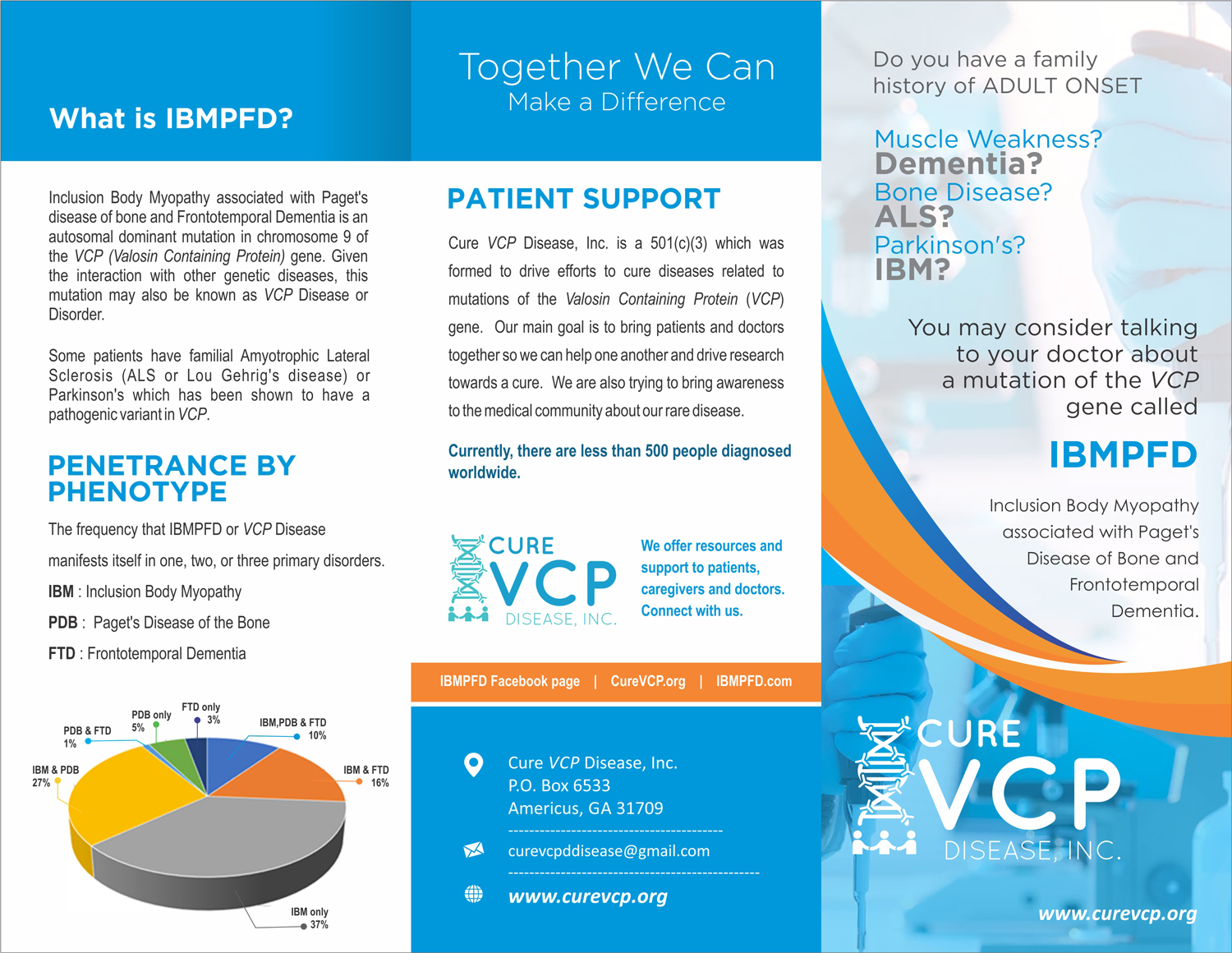 Flyer Design by uk for Cure VCP Disease, Inc. | Design #18957049