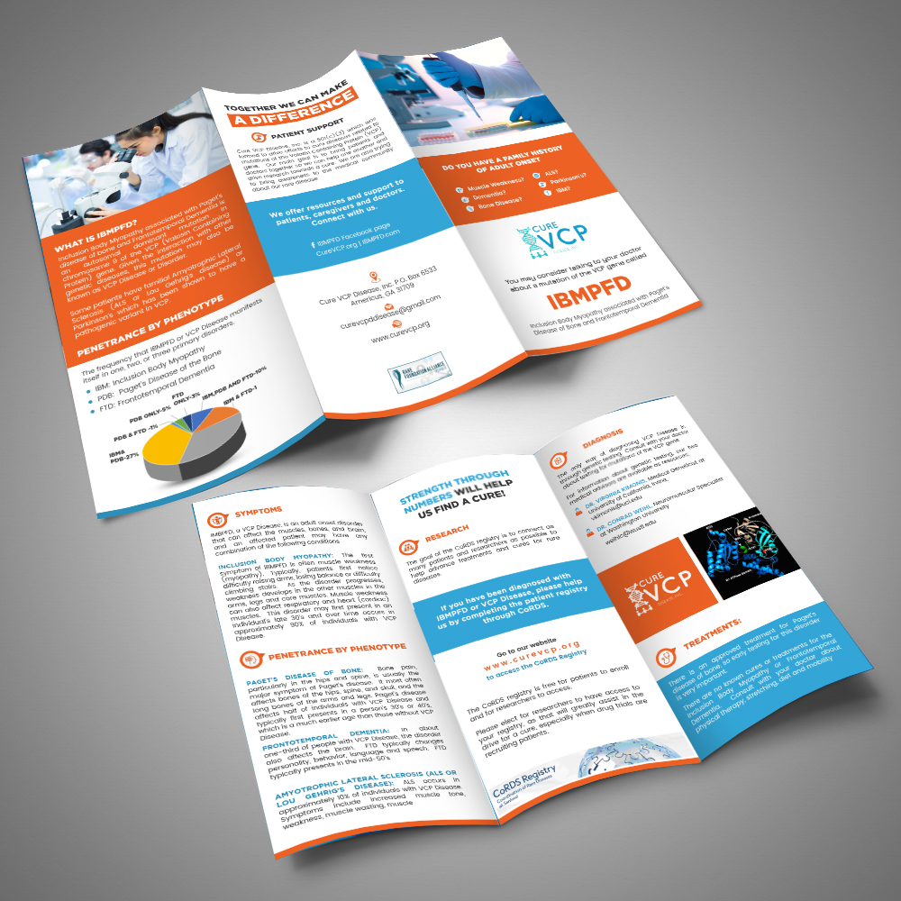 Design de Flyer par debdesign pour Cure VCP Disease, Inc. | Design #18937720