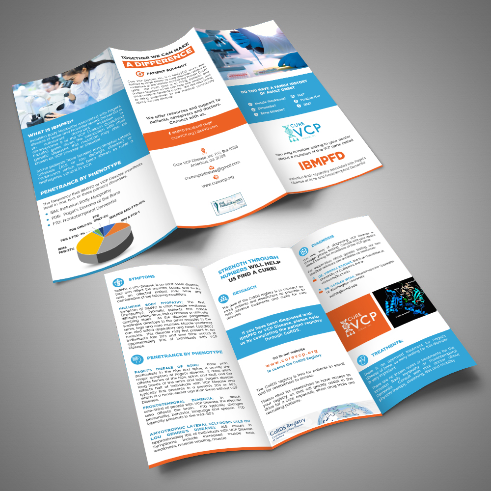 Flyer Design by debdesign for Cure VCP Disease, Inc. | Design #18938475