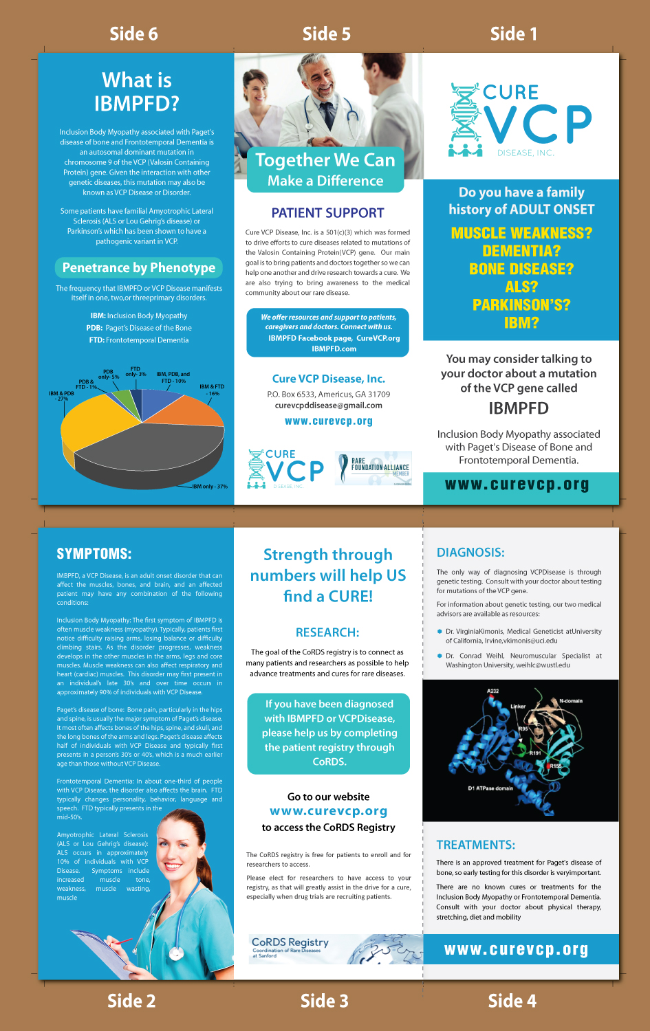 Flyer Design by Shiya@India for Cure VCP Disease, Inc. | Design #18938110