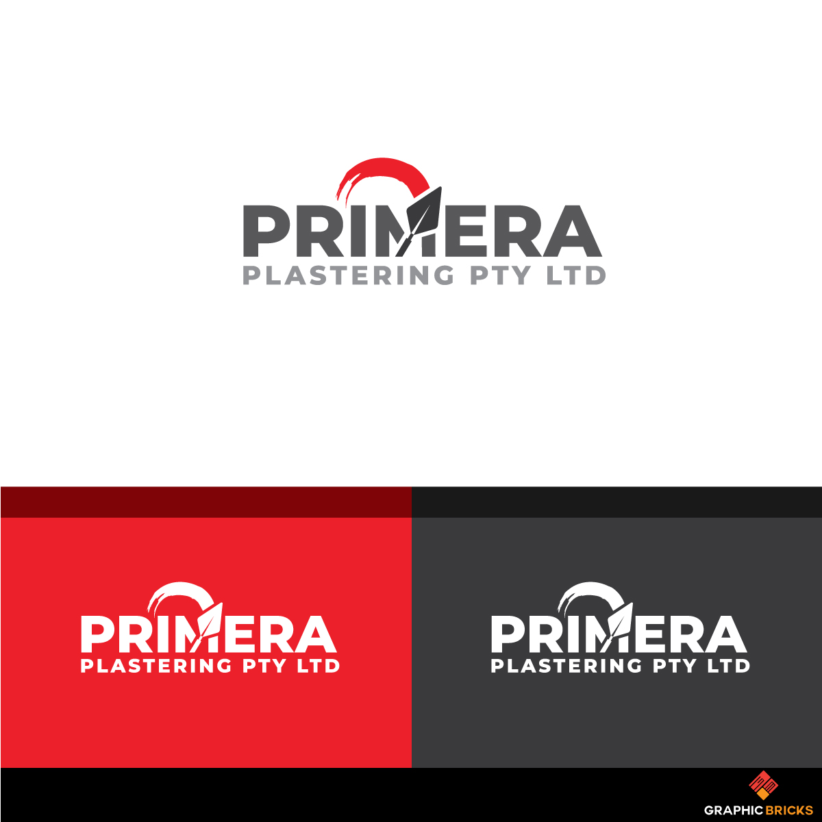 Logo Design by Graphic Bricks for Primera Plastering Pty Ltd | Design #18943720