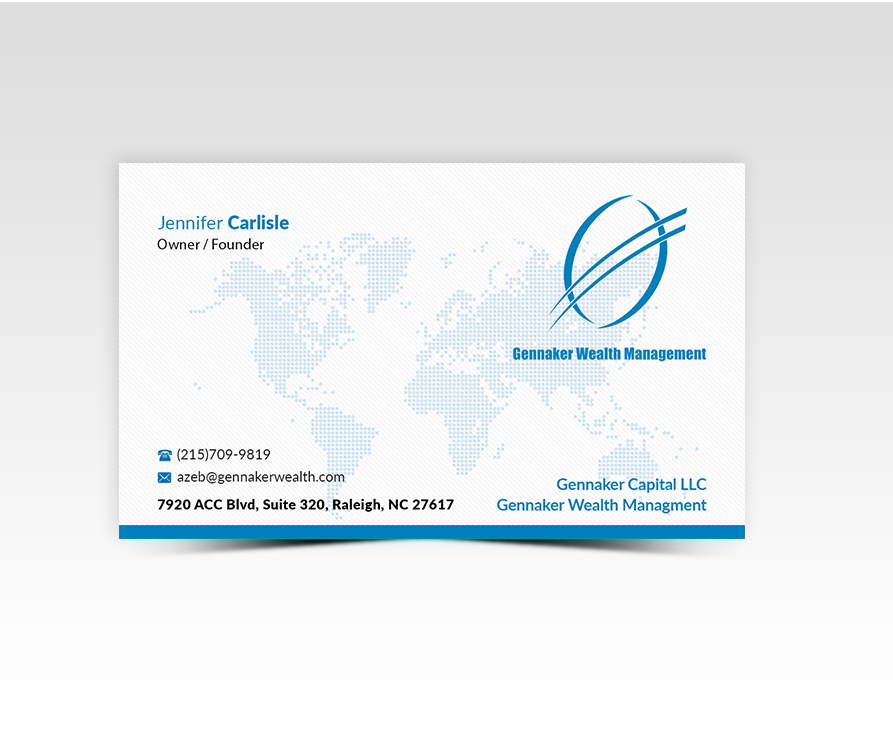 Business Card Design by Pointless Pixels India for Gennaker Capital LLC | Design #18940379