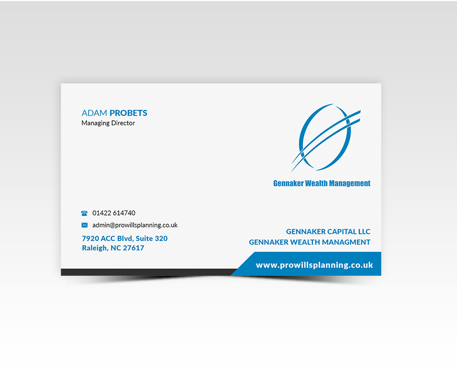 Business Card Design by Pointless Pixels India for Gennaker Capital LLC | Design #18942454