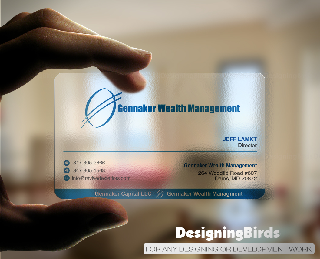 Business Card Design by Designing Birds for Gennaker Capital LLC | Design #18944218